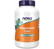 NOW Magnesium Caps 400 мг, 180 капсул
