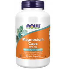 NOW Magnesium Caps 400 мг, 180 капсул