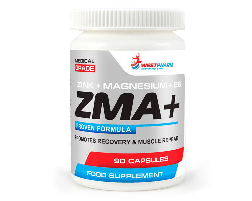 Тестостероновый бустер WestPharm ZMA+ 500 мг, 90 капсул