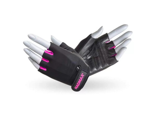 Перчатки женские Mad Max Rainbow MFG-251 Black-Pink, Размер XS