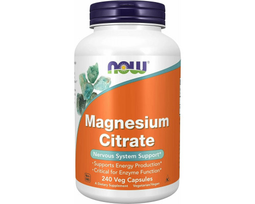 NOW Magnesium Citrate 400 мг 240 капсул