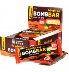 BombBar Protein Bar 70 г, Кофе-Орехи