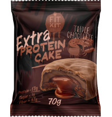 Fit Kit Protein Cake EXTRA 70 г, Тройной шоколад