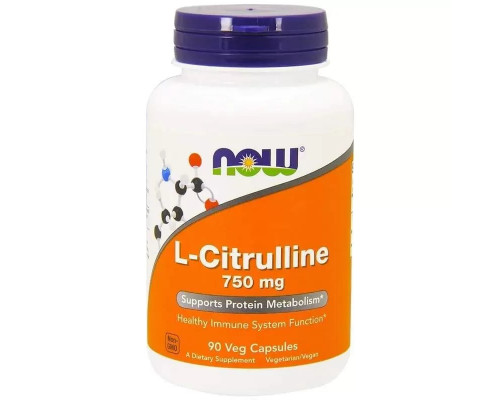 NOW L-Citrulline 750 мг 180 капсул