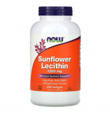 NOW Sunflower Lecithin 1200 мг 200 капсул