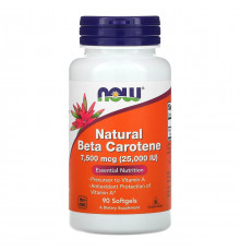 NOW Natural Beta Carotene 25,000 IU 90 капсул