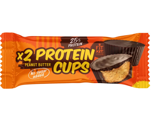 Fit Kit Protein Cups 70 г (коробка 8 шт.), Арахисовая паста