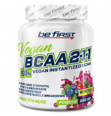 Be First BCAA 2:1:1 Vegan Instantized Powder 200 г, Лесные ягоды