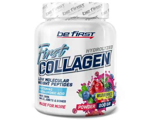 Be First Collagen + Hyaluronic Acid + Vitamin C 200 г, Лесные ягоды