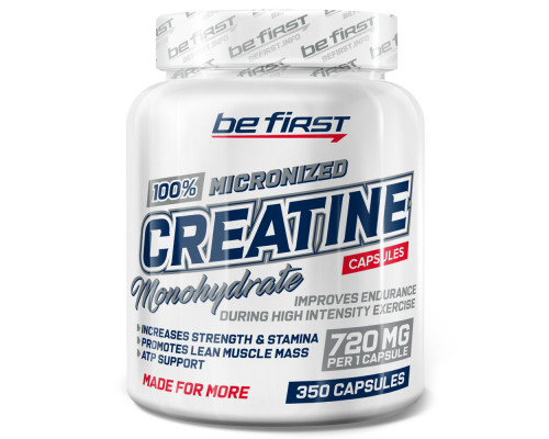 Креатин моногидрат Be First Creatine Monohydrate Capsules, 350 капсул