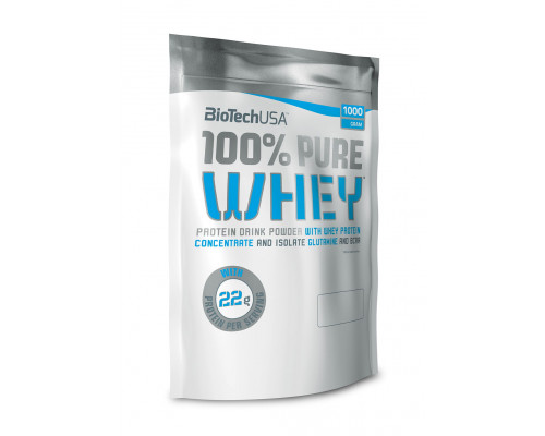 Сывороточный протеин BioTech USA 100% Pure Whey 1000 г, Банан