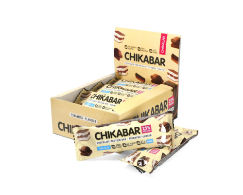 Chikalab ChikaBar 60 г (коробка 20 шт.), Тирамису