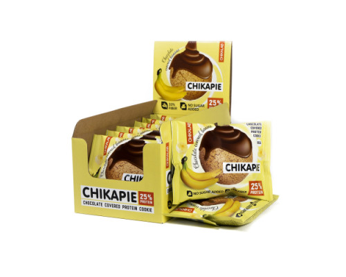 Chikalab ChikaPie 60 г (коробка 9 шт.), Банан-Шоколад