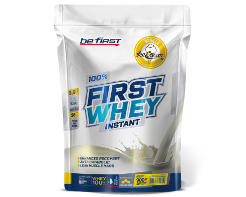 Сывороточный протеин Be First Whey Instant 900 г, Ванильное мороженое