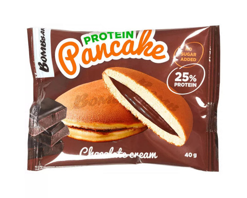BombBar Protein Pancake с начинкой 40 г, Двойной шоколад