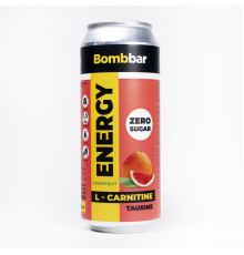 BombBar Energy + L-Carnitine без сахара 500 мл, Клубника-земляника