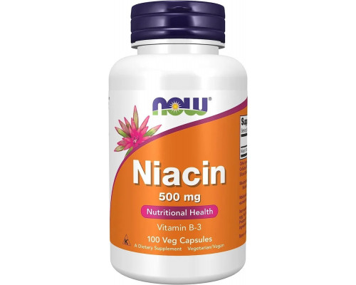 NOW Vitamin B3 Niacin 500 мг 100 капсул