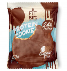 Fit Kit Protein Сhocolate Сookie 50 г, Кокосовый флан