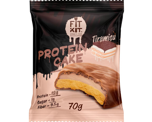 Fit Kit Protein Cake с суфле 70 г (коробка 24 шт.), Тирамису