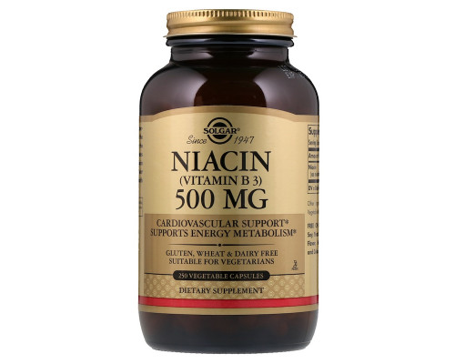 Solgar Niacin 500 мг 100 капсул
