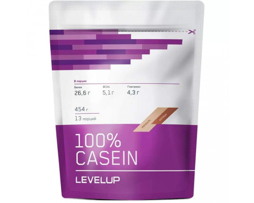 Level Up 100% Casein 454 г, Шоколад-Орех