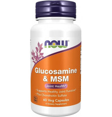 NOW Glucosamine & MSM 60 капсул