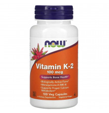 NOW Vitamin  K-2 100 мкг, 100 капсул