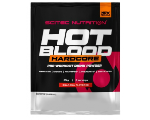 Предтренировочный комплекс Scitec Nutrition Hot Blood Hardcore 26 г, Pink Lemonade