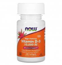 NOW Vitamin D3 10000 IU 240 капсул