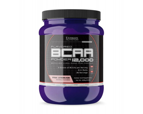 БЦАА Ultimate Nutrition BCAA Powder 12000 228 г, Розовый лимонад
