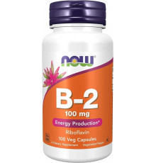 NOW Vitamin B-2 100 мг, 100 капсул