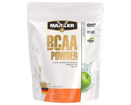 Maxler BCAA Powder EU 1000 г, Яблоко