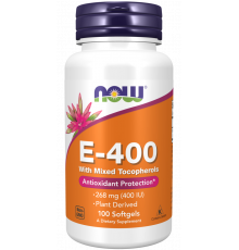 NOW E-400 with Mixed Tocopherols, 100 капсул