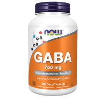 NOW GABA 750 мг, 200 капсул
