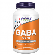 NOW GABA 750 мг, 200 капсул