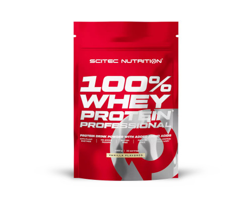 Сывороточный протеин Scitec Nutrition Whey Protein Professional 1000 г, Клубника- Белый шоколад