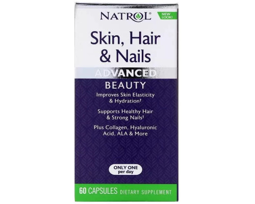 Natrol Skin, Hair & Hails 60 капсул