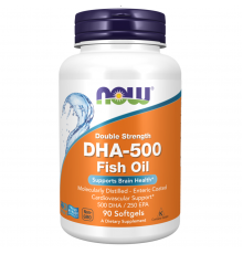 NOW DHA-500 мг Double Strength, 90 капсул