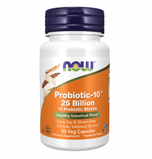 NOW Probiotic-10 25 Billion, 50 капсул