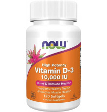 NOW Vitamin D3 10000 IU, 120 капсул