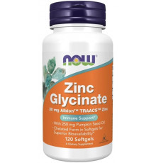 NOW Zinc Glycinate 30 мг, 120 капсул