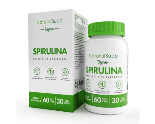 NaturalSupp Spirulina Vegan 60 капсул