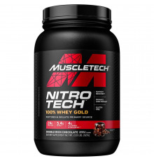 MuscleTech Nitro Tech 100% Whey Gold Isolate 908, Double Rich Chocolate