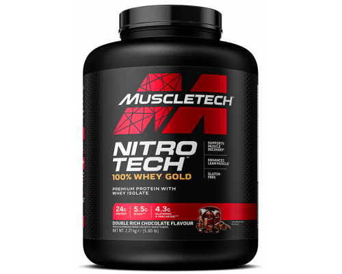 Изолят протеина MuscleTech Nitro Tech 100% Whey Gold Isolate 2270 г, Double Rich Chocolate