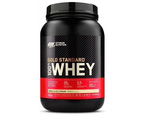 Сывороточный протеин Optimum Nutrition 100% Whey Gold Standard 908 г, Ванильное мороженое