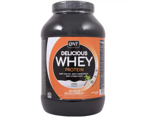 Сывороточный протеин QNT Delicious Whey Protein 908 г, Банан