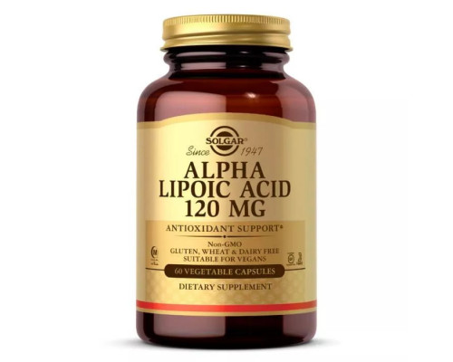 Solgar Alpha Lipoic Acid 120 мг 60 капсул