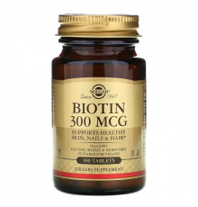 Solgar Biotin 300 мкг 100 таблеток