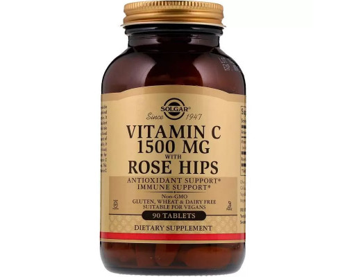 Solgar Vitamin C 1500 мг with Rose Hips 90 таблеток