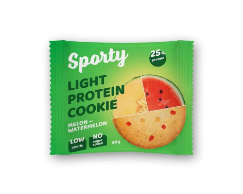 Sporty Light Protein Cookie 40 г, Дыня-Арбуз